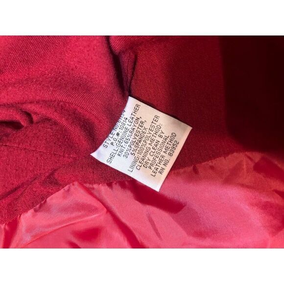 Bagatelle Women's Red Faux Leather Cardigan Jacket Size Large - Picture 4 of 6